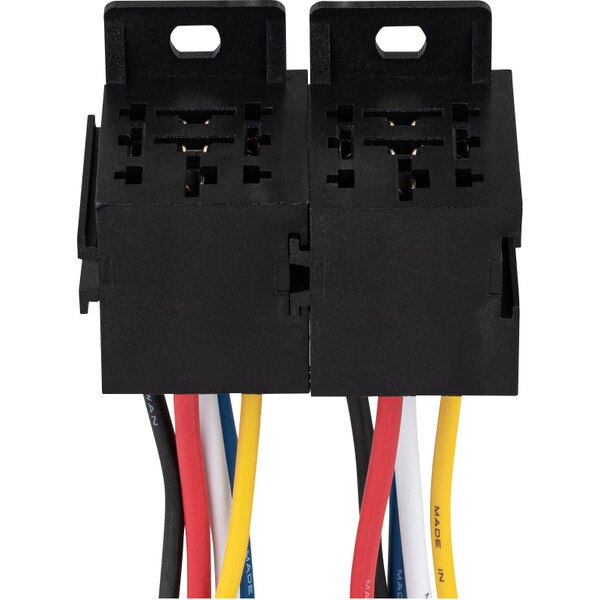 12 VDC Interlocking 5Pin Relay Socket with 12 AWG Power Wires for 80A